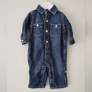5/$20 Gap Denim Jumpsuit, Size 3-6M
